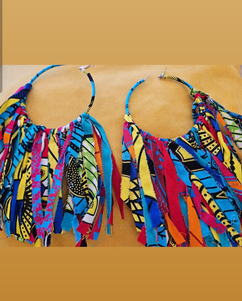 Ankara Tassle Earrings